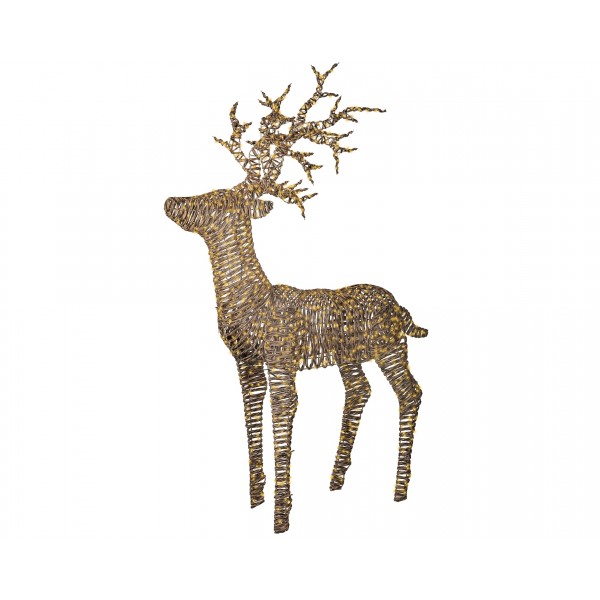 Micro LED reindeer wicker steady outdoor