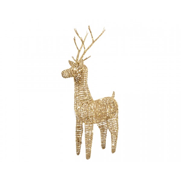 MICRO LED REINDEER WICKER STEADY OUTDOOR