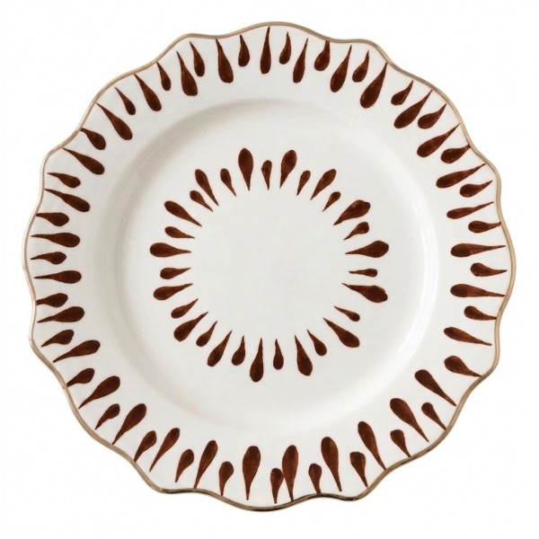 DINNER PLATE DROPS DARK BROWN
