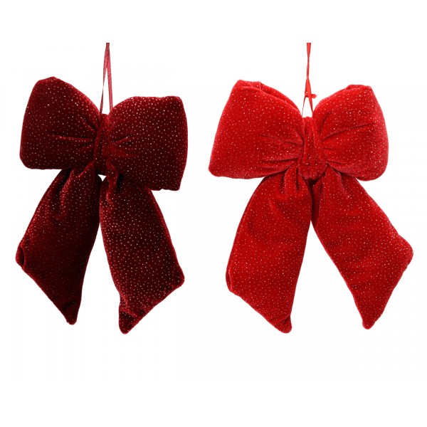 Bow polyester velvet silver mirron glitters with filling 