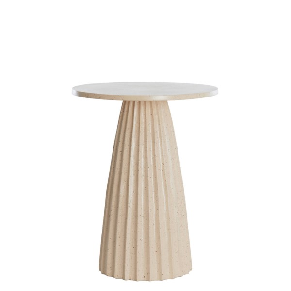 Side table matt sand+light brown spotted