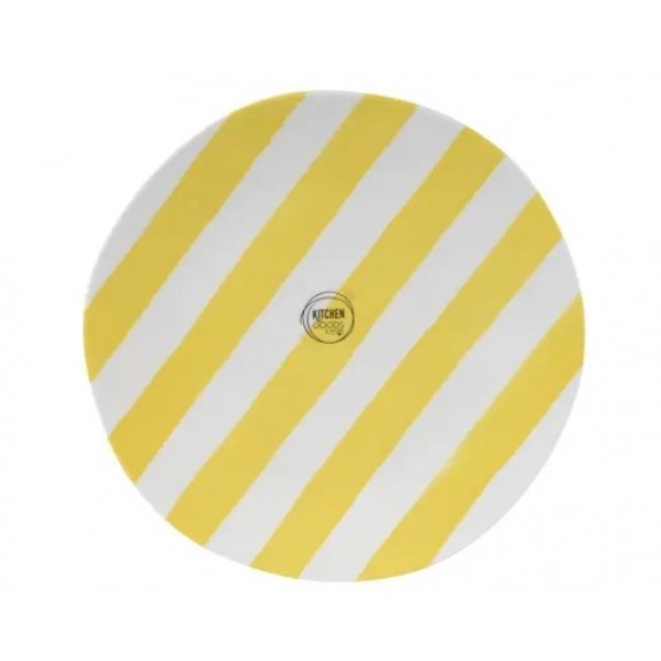 BREAKFAST PLATE MELAMINE STRIPE PATTERN