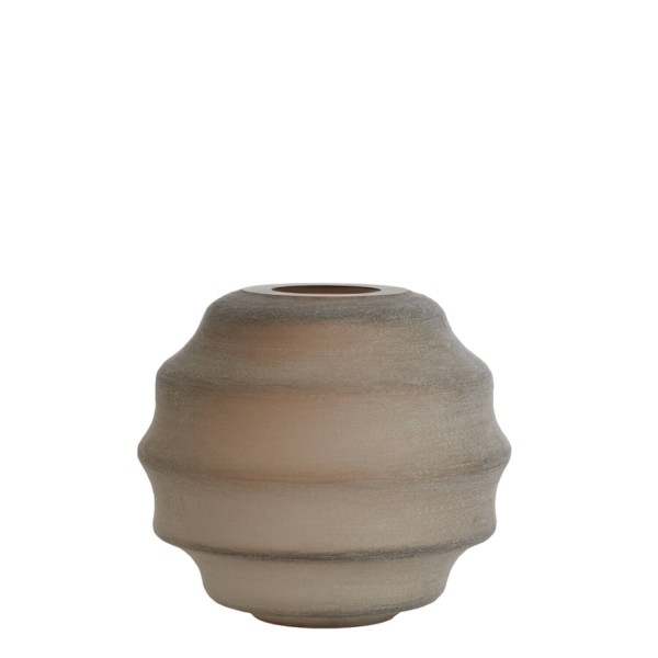 Vase glass  matt light brown