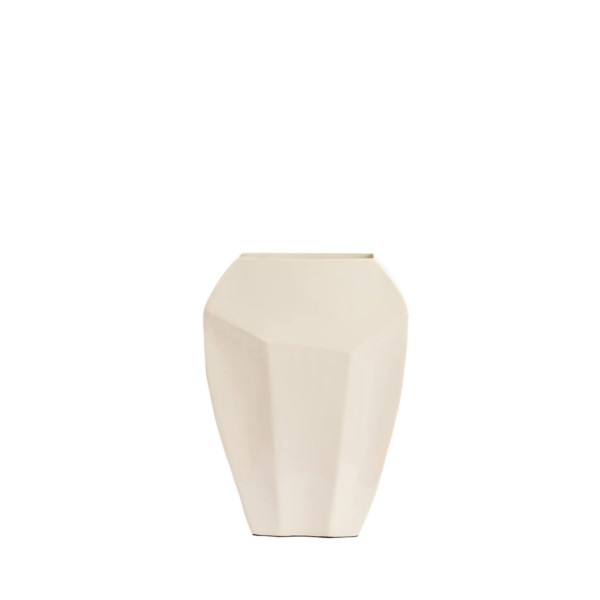Vase deco shiny cream