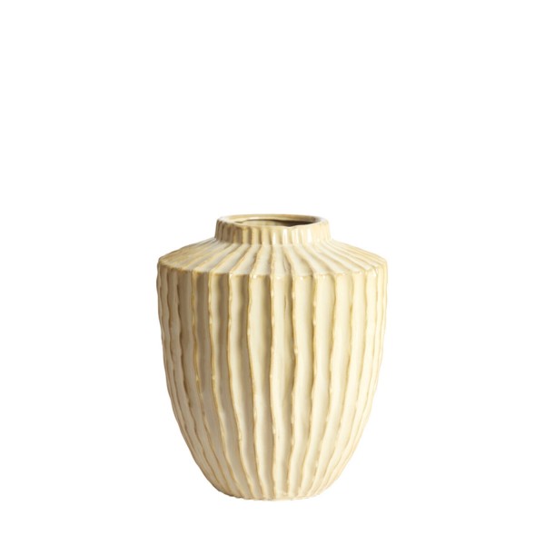 Vase deco ceramics sand-beige