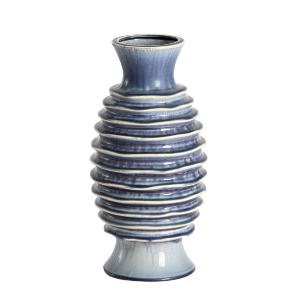 Vase deco ceramics blue