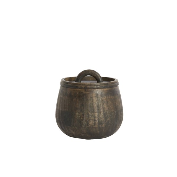 Deco box mango wood antique dark brown