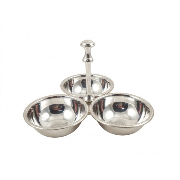 PEANUTS DISH 3 COMPELLS SILVER PLATED
