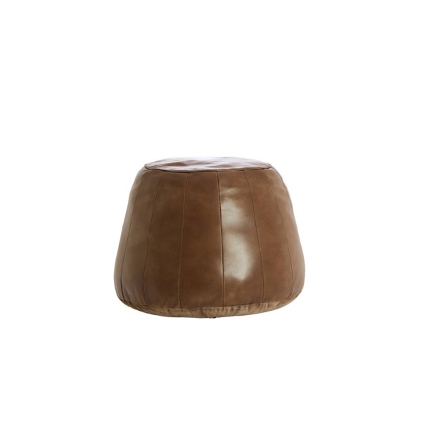 Pouf leather  brown