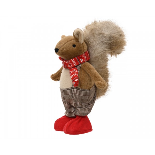 Squirrel polyester standing with telescopic legs styrofoam hard body