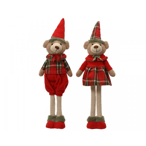 Bear polyester standing with telescopic legs