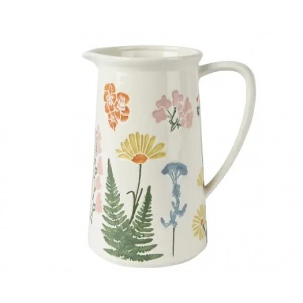 JAR DOLOMITE FLOWER PATTERN