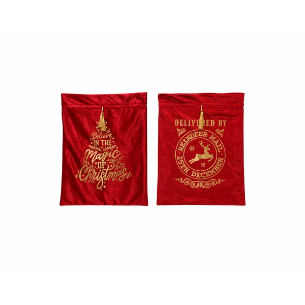 Giftbag polyester velvet foil 