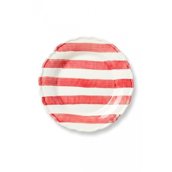 DESSERT PLATE MARIA GREEN STRIPES