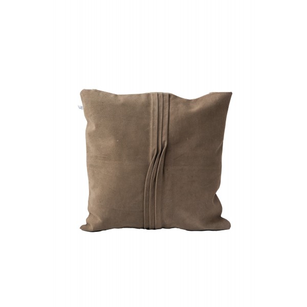NO BUCK LEATHER CUSHION PLEANTING WITH COTTON 45X45