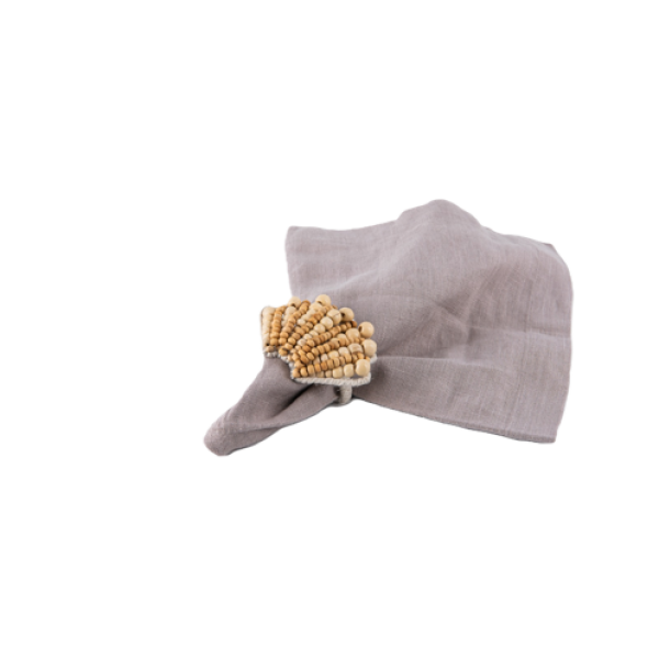 Wooden beaded Shell shape Napkin Ring