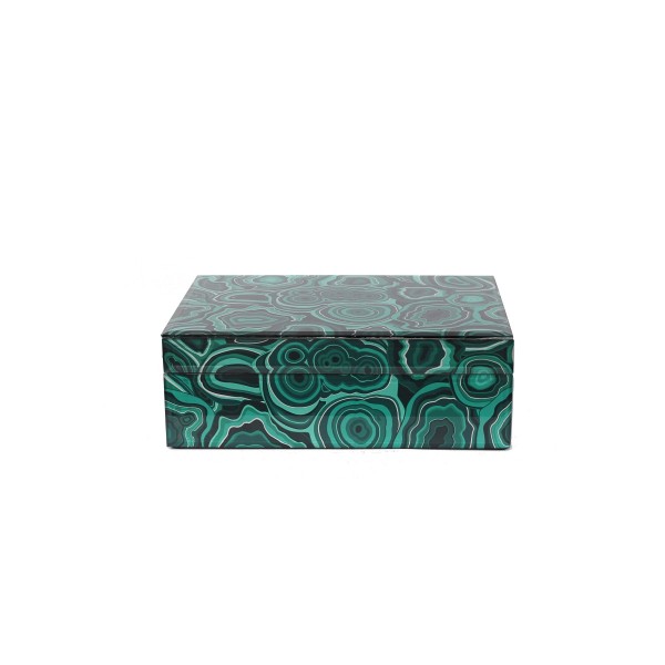 Box Agate Stone - Malachite