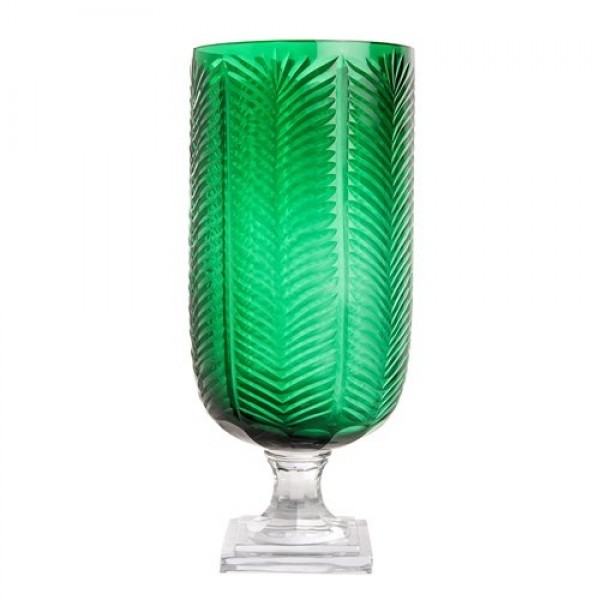 Vase Hurricane Wings Emerald -L
