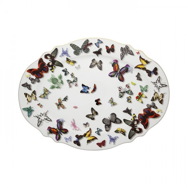 Butterfly Parade Oval Plate-Large