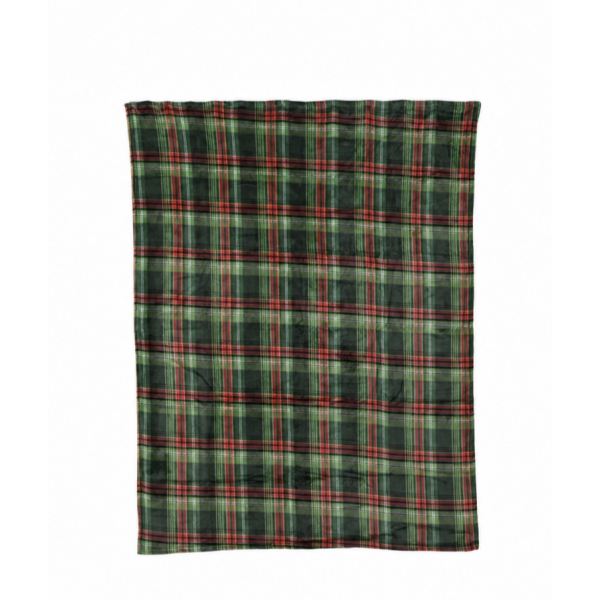 Throw polyester single deck check print