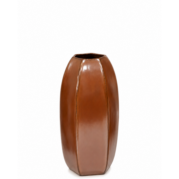 Vase deco  SERRA ceramics matt dark red-brown