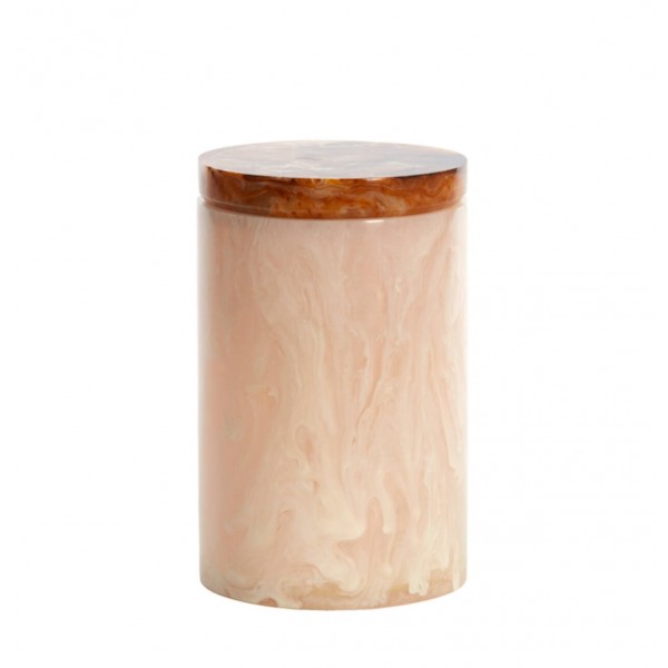 Deco box+lid KELIMUTU cream+brown