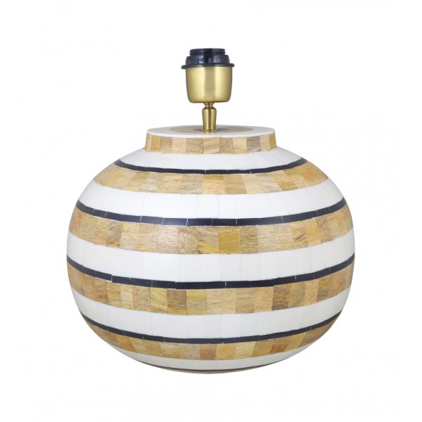 LAMP 'ASSOUAN' RESIN+NATURAL MANGO WOOD  