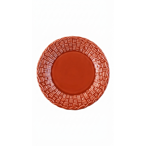 DESSERT PLATE  WOVEN TERRACOTTA