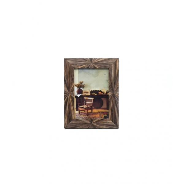 PICTURE FRAME HARVARD L STAW MARQUETRY BROWN