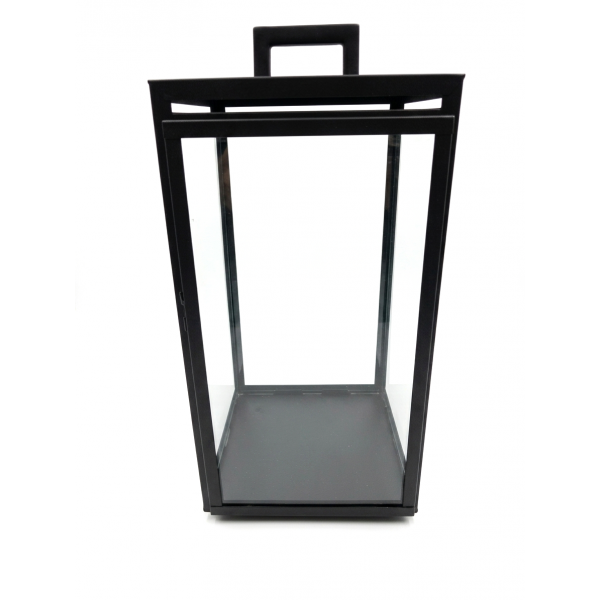 SQ.LANTERN BLACK IRON 'TRONDHEIM' 