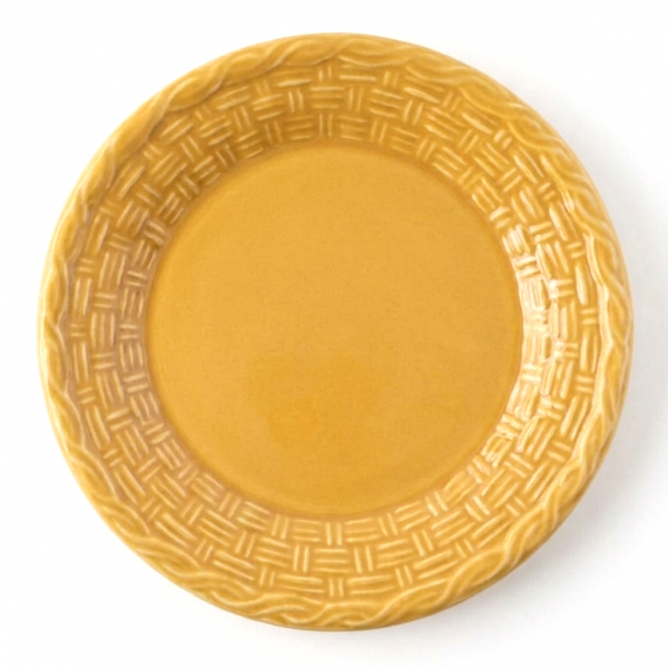 DINNER PLATE WOVEN VINTAGE YELLOW