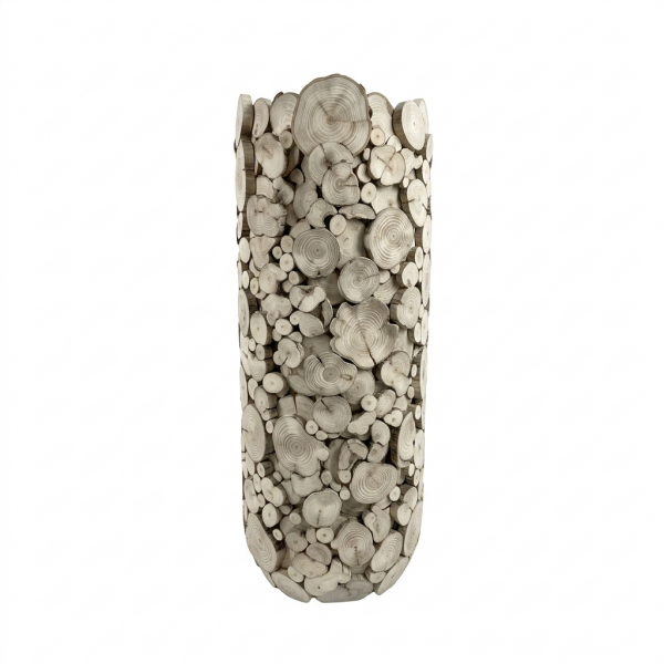 CREAM CERAMIC VASE 'FLOWERS'