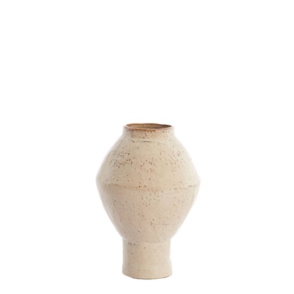Vase deco VASORA ceramics shiny taupe
