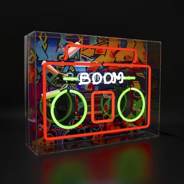 Locomocean Large Acrylic Box Neon - Boom Box