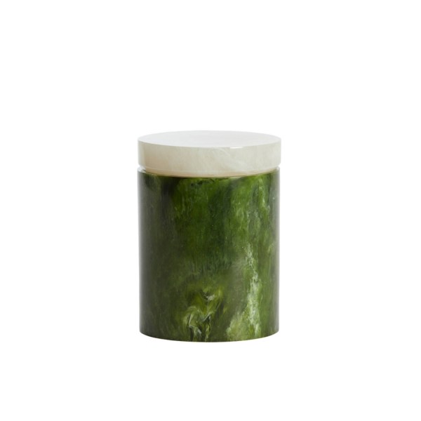 Deco box+lid KELIMUTU green+white