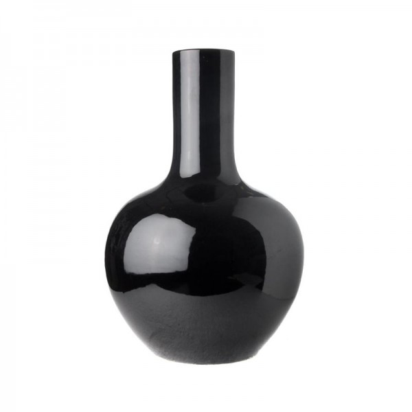 Vase Straight Neck Black M