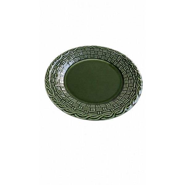 DINNER PLATE SET WOVEN GREEN